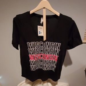 NWT Victoria Secret PINK Wisconsin t-shirt large